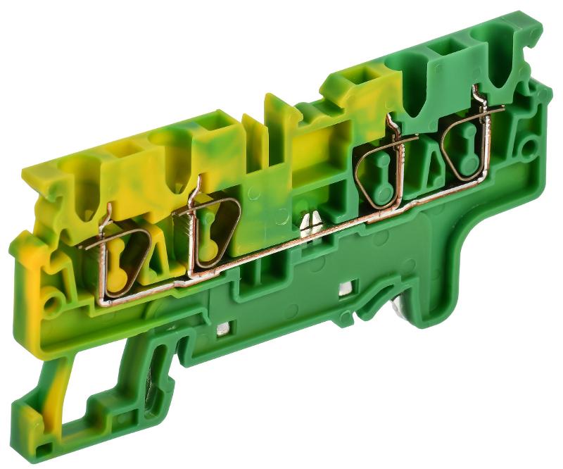 ARMAFIX Клемма пруж. CX2.5-4 PE 2,5мм2 4-конт. зазем.