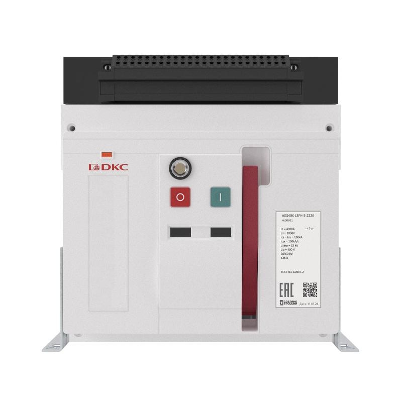 Выключатель нагрузки YON AGS40X-L3FH-0-222K, 100 кА, тип. L, фиксированый, упр. 220 В AC, гор. подкл.