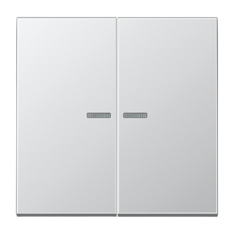 Клавиша для KNX кнопки, 2 группы, с окошком; металл; алюминий