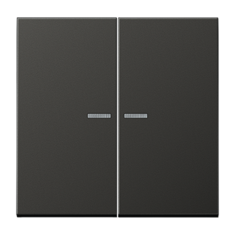 Клавиша для KNX кнопки, 2 группы, с окошком; металл; антрацит