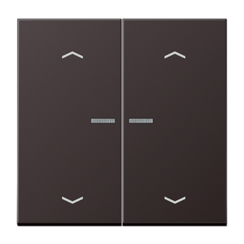 Клавиша для KNX кнопки, 2 группы, с окошком с символами «стрелки»; металл; дарк