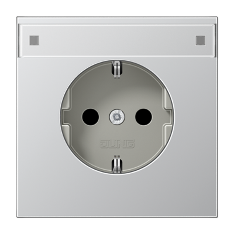 Штепсельная розетка SCHUKO 16A 250V~ с защитой от детей и полем для надписи; алюминий