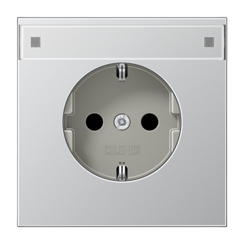 Штепсельная розетка SCHUKO 16A 250V~ с полем для надписи; алюминий