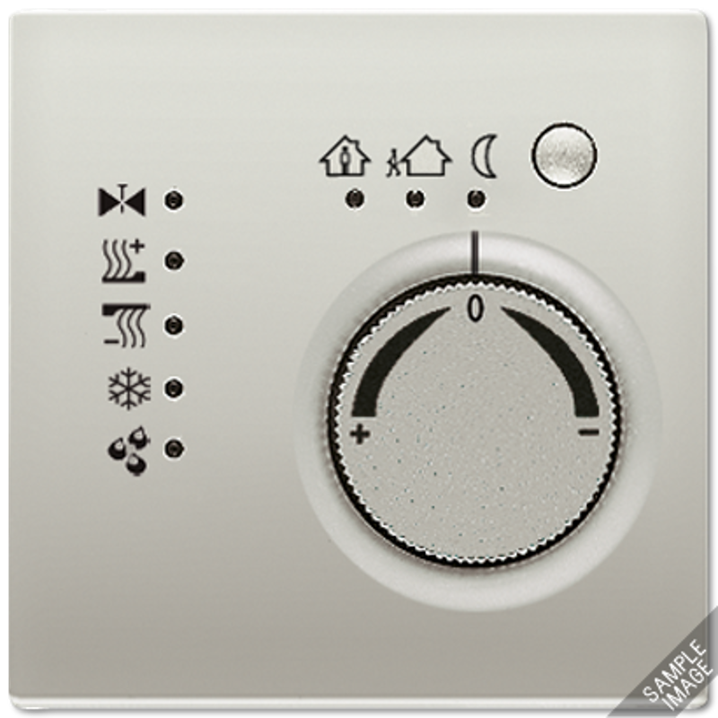KNX-регулятор с ручкой для установки температуры; алюминий
