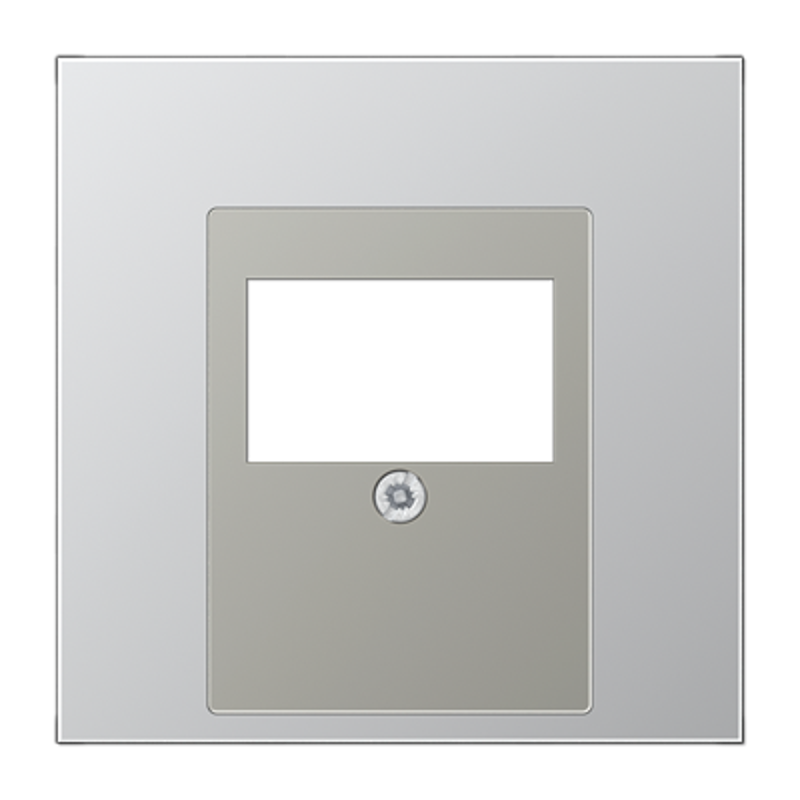 Крышка для ТАЕ и USB розеток, фиксация винтом; металл; алюминий; Aluminium