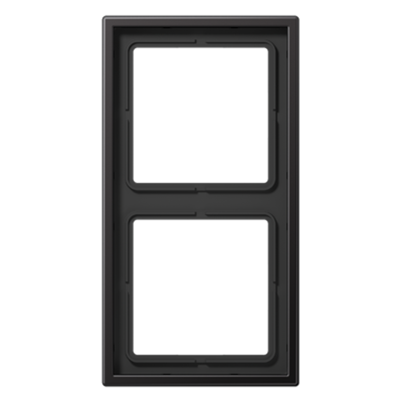 Рамка для вертикальной и горизонтальной установки, 2 поста; металл; dark; Aluminium