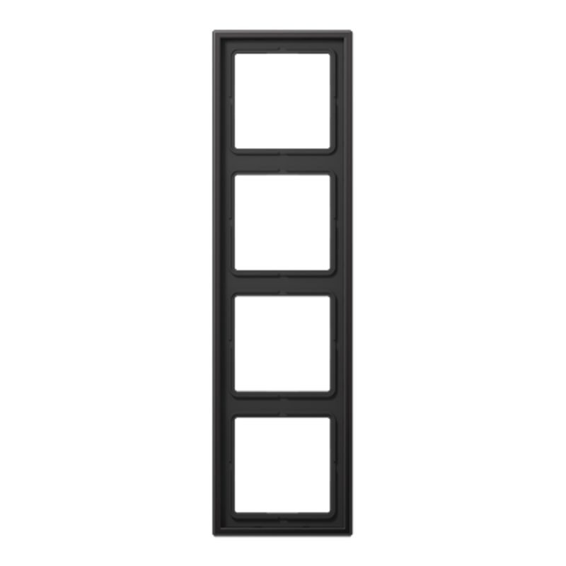 Рамка для вертикальной и горизонтальной установки, 4 поста; металл; dark; Aluminium