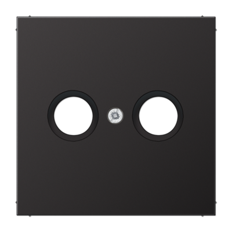 Крышка для TV-FM-розеток, фиксация винтом; металл; dark; Aluminium