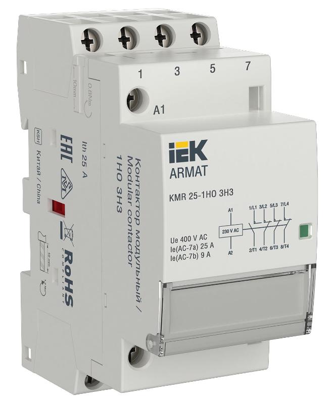 ARMAT Контактор модульный KMR 25А 230В AC 1НО 3НЗ