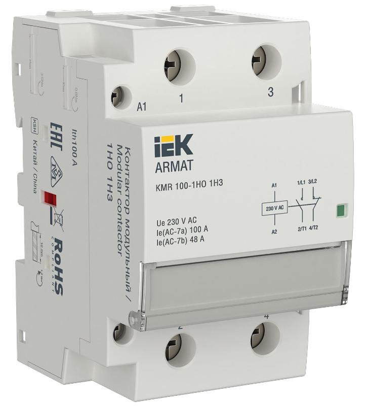 ARMAT Контактор модульный KMR 100А 230В AC 1НО 1НЗ
