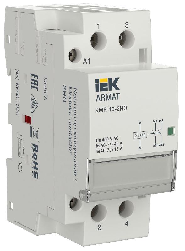 ARMAT Контактор модульный KMR 40А 24В AC/DC 2НО