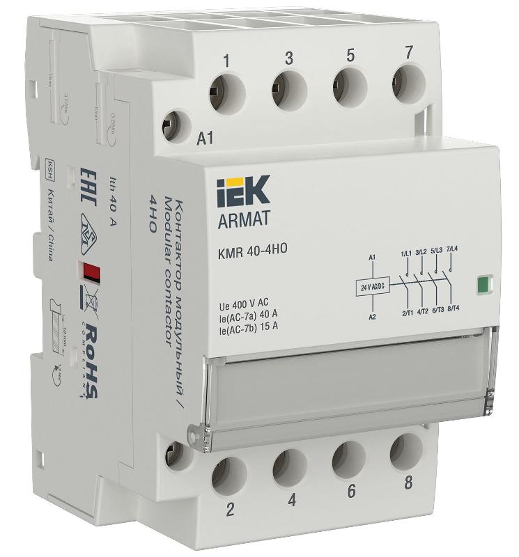 ARMAT Контактор модульный KMR 40А 24В AC/DC 4НО