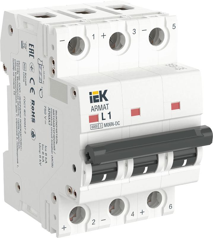 ARMAT Авт. выкл. M06N-DC 3P L 1А IEK
