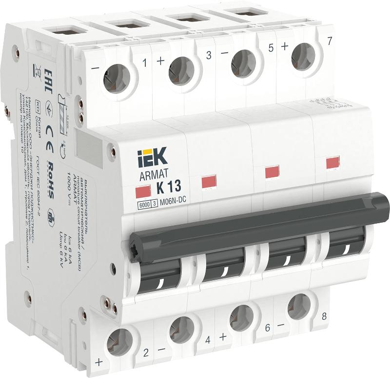 ARMAT Авт. выкл. M06N-DC 4P K 13А IEK
