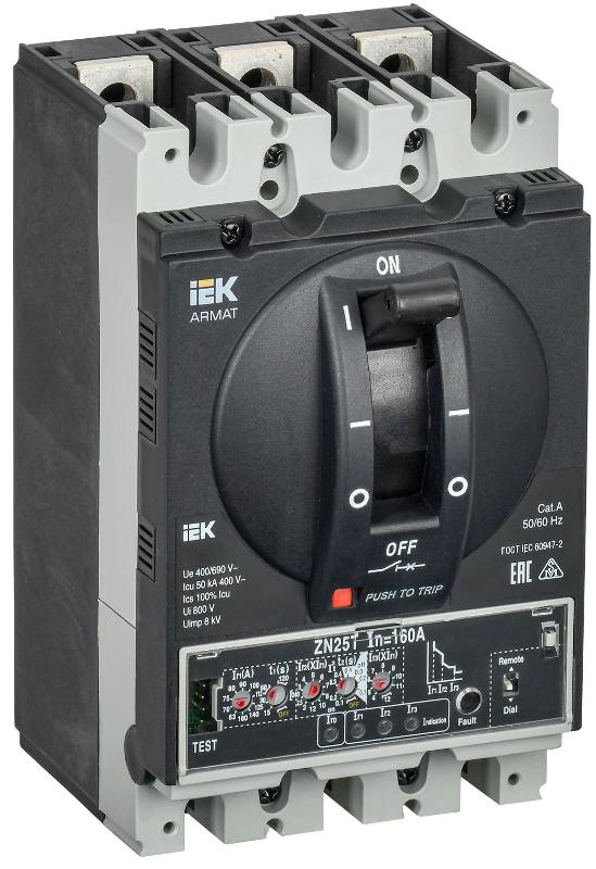 ARMAT Авт. выкл. лит. корпус 3P D 50кА 160А эл. пр.