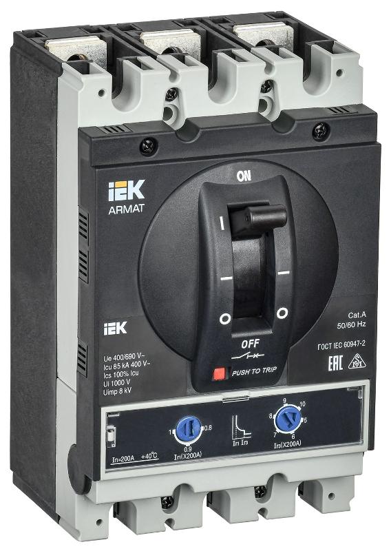 ARMAT Авт. выкл. лит. корпус 3P G 85кА 200А ТМ рег.