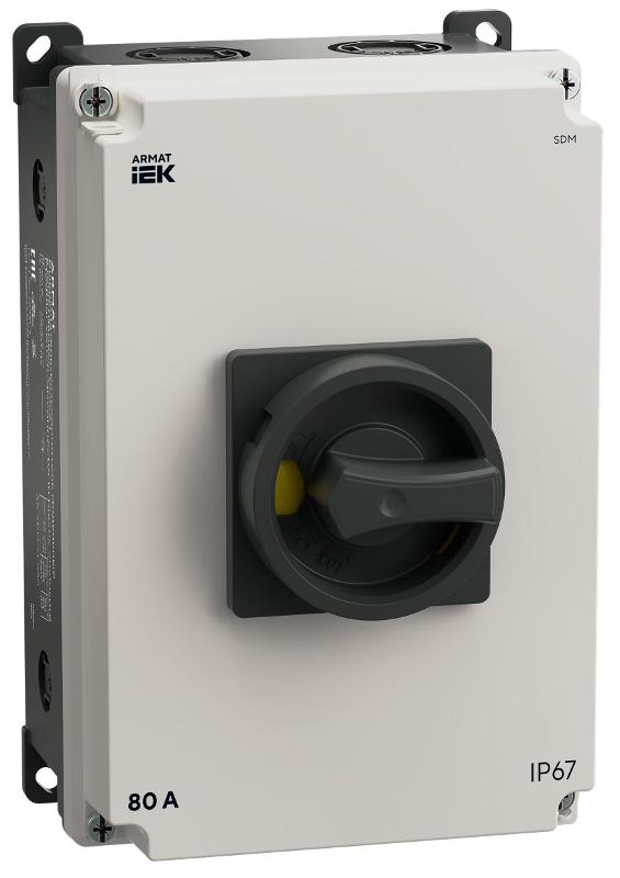 ARMAT Выключатель-разъединитель SDM 3P 80А в пластиковом боксе IP67 IEK AR-SDM-21-080