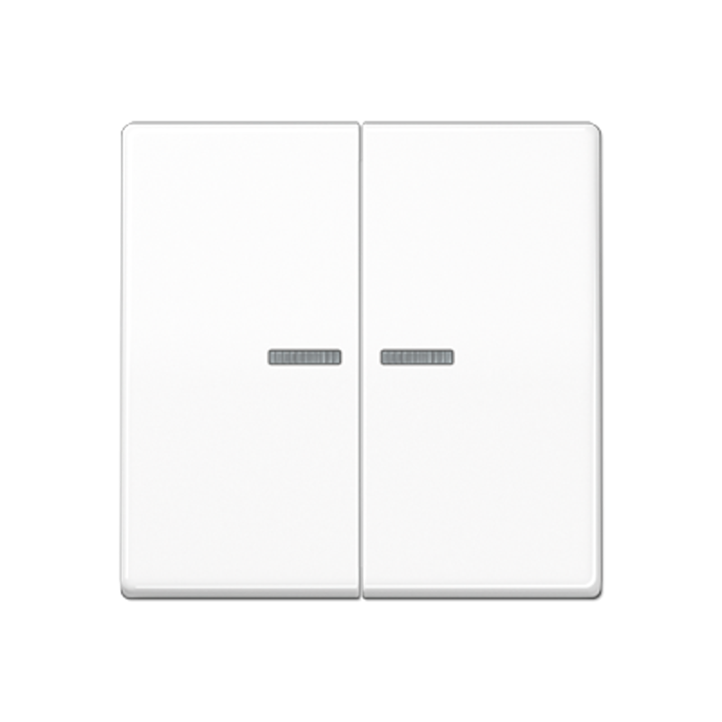 Клавиша для KNX кнопки, 2 группы с окошком; дюропласт; белый