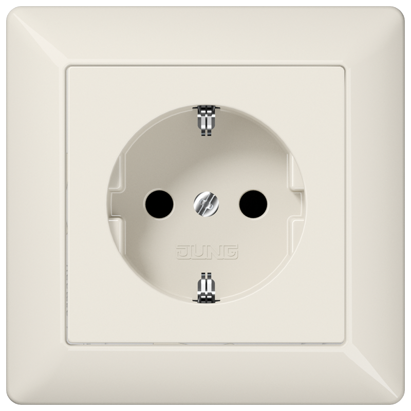 Штепсельная розетка SCHUKO 16A 250V~; слоновая кость