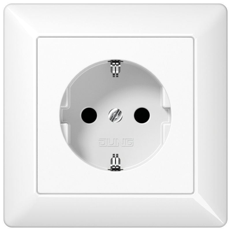 Штепсельная розетка SCHUKO 16A 250V~ с защитой от детей; белая