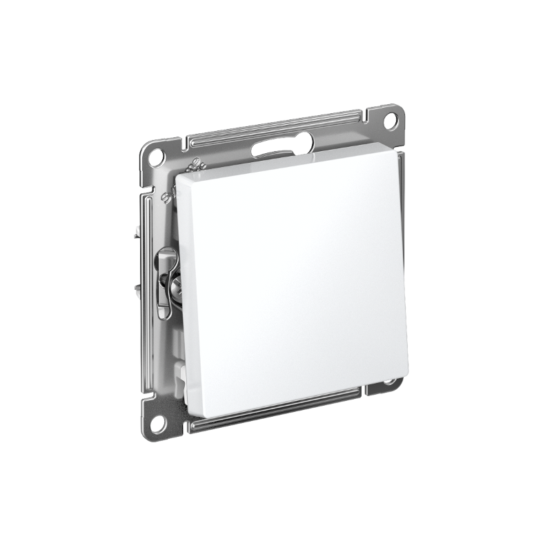 AtlasDesign Белый Выключатель 1-клавишный 2-полюсный, 10А, механизм