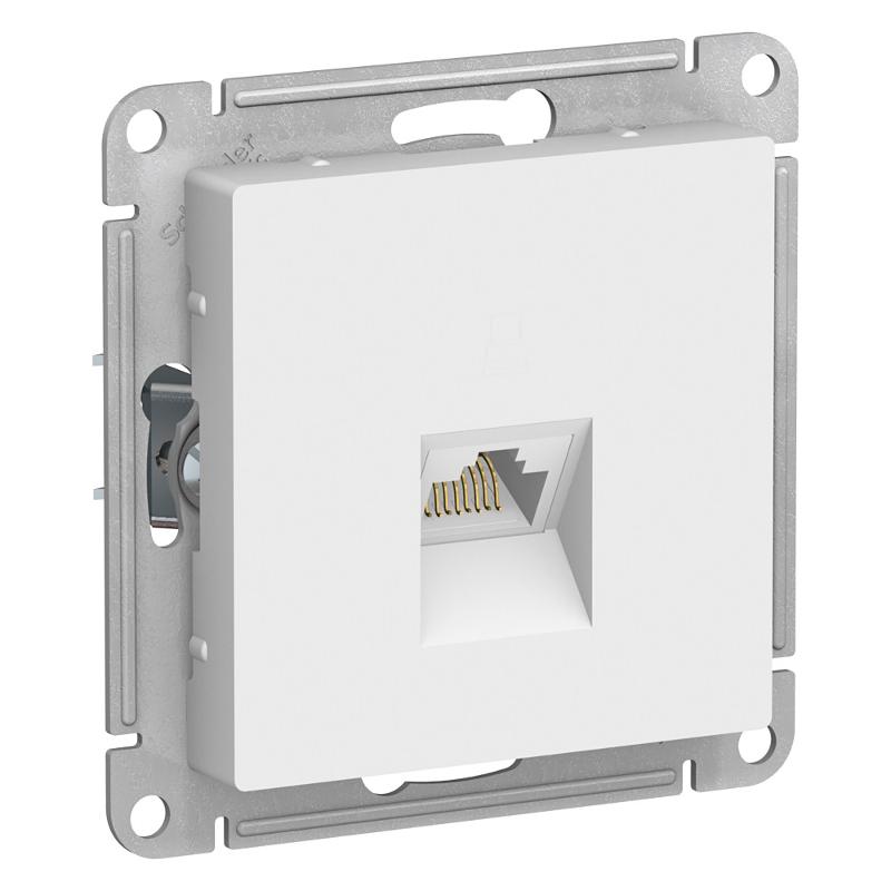 AtlasDesign Белый Розетка компьютерная RJ45, кат. 6A, механизм