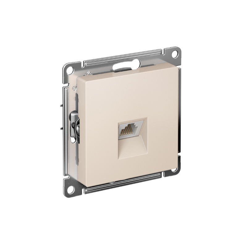 AtlasDesign Бежевый Розетка компьютерная RJ45, кат. 6A, механизм