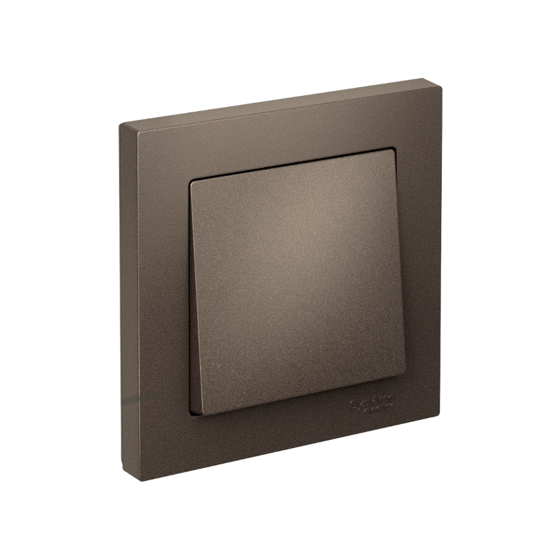 AtlasDesign Мокко Выключатель 1-клавишный сх.1, 10АХ, (в сборе с рамкой)