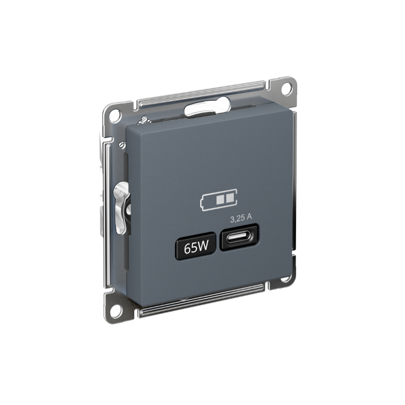 AtlasDesign Грифель USB Розетка тип-C 65W высокоскоростной заряд QC PD