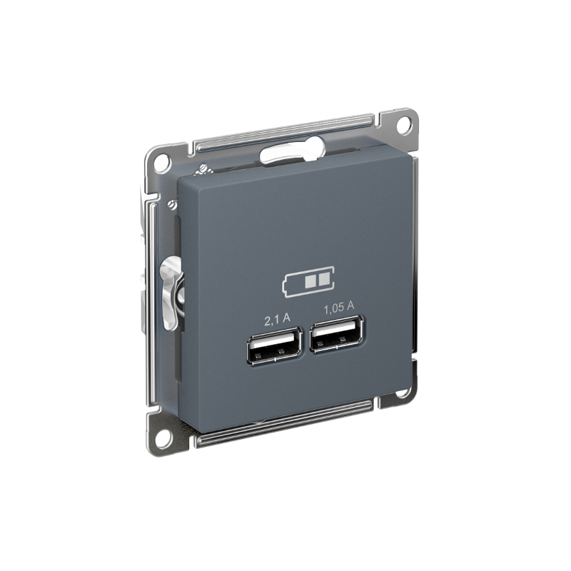 AtlasDesign Грифель Розетка USB, 5В, 1 порт x 2,1 А, 2 порта х 1,05 А, механизм