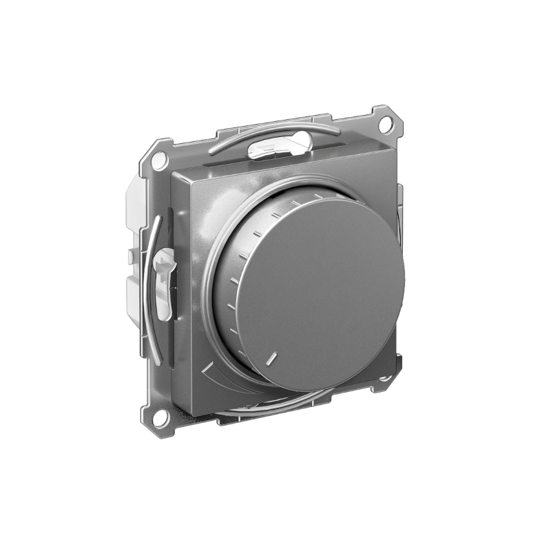AtlasDesign Сталь Светорегулятор (диммер) поворотно-нажимной LED RC 400Вт механизм