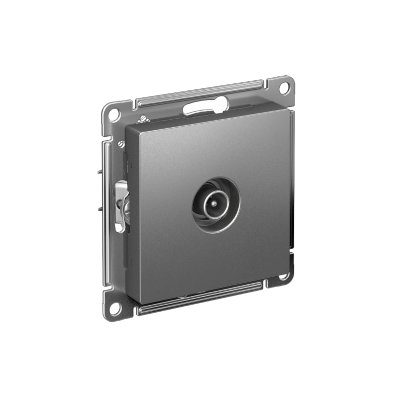 AtlasDesign Сталь Розетка TV проходная 4DB, механизм
