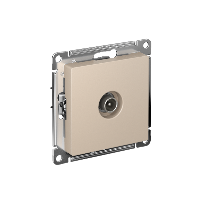 AtlasDesign Песочный TV Розетка проходная 4DB, механизм