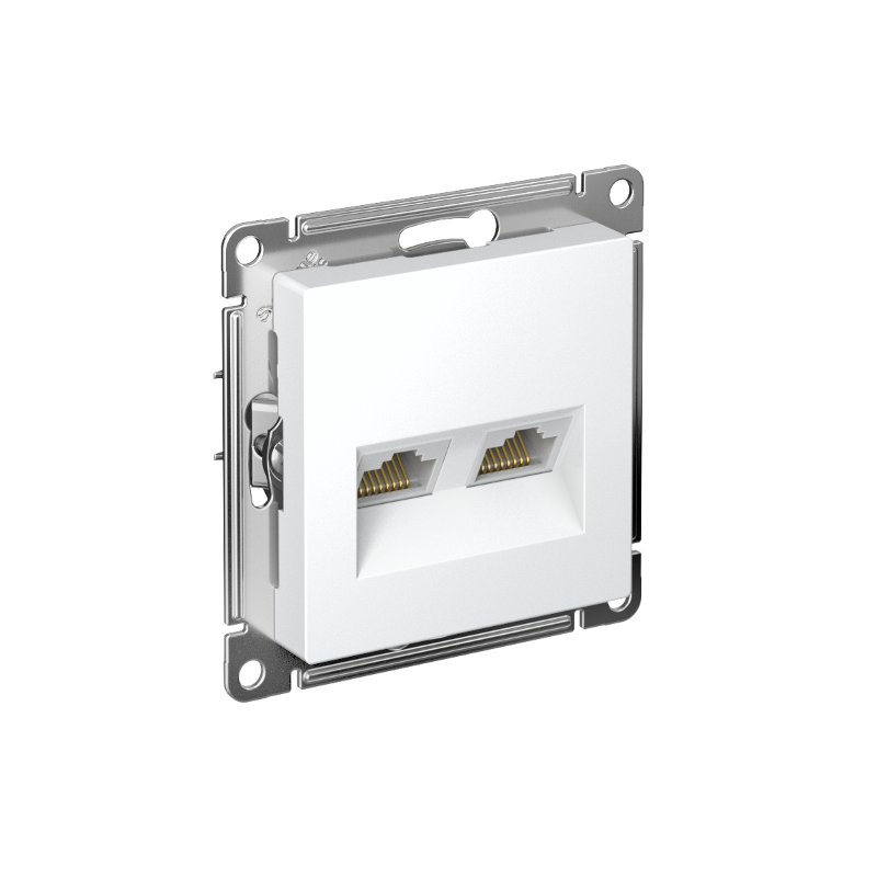 AtlasDesign Лотос Розетка 2-ая компьютерная RJ45+RJ45, кат.5Е, механизм