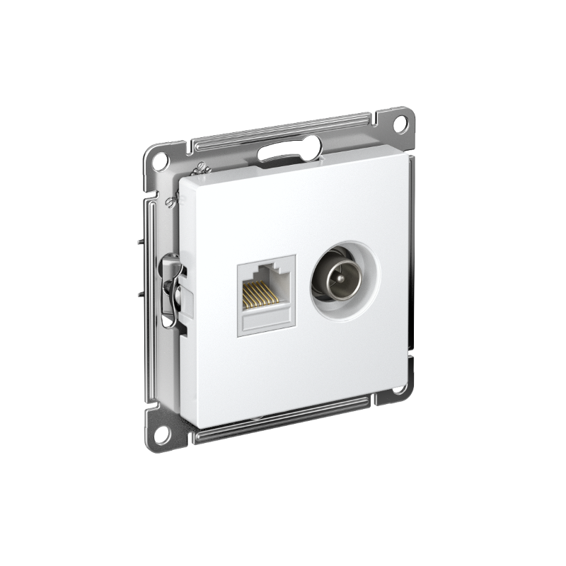 AtlasDesign Лотос Розетка 2-ая TV + компьютерная RJ45, кат. 5Е