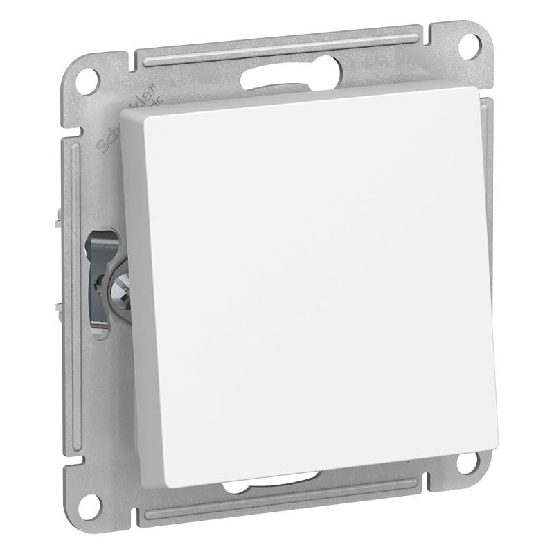 AtlasDesign Aqua Белый Выключатель/Переключатель 1-клавишный IP44, сх.6, 10АХ, механизм