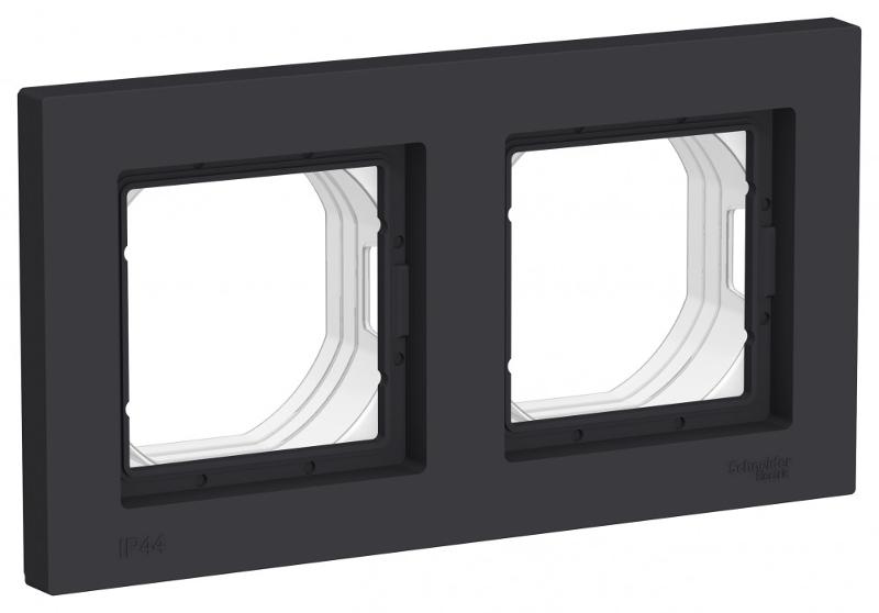 AtlasDesign Aqua Рамка 2-ая IP44, Карбон