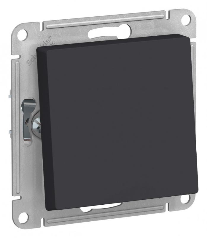 AtlasDesign Aqua Карбон Переключатель 1-клавишный IP44, сх.6, 10АХ, механизм