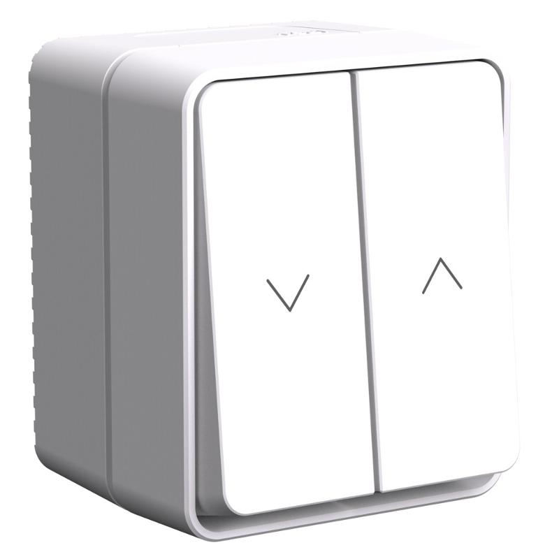 AtlasDesign Profi54 Белый О/У Выключатель 2-клавишный для Жалюзи, 2хсх.4