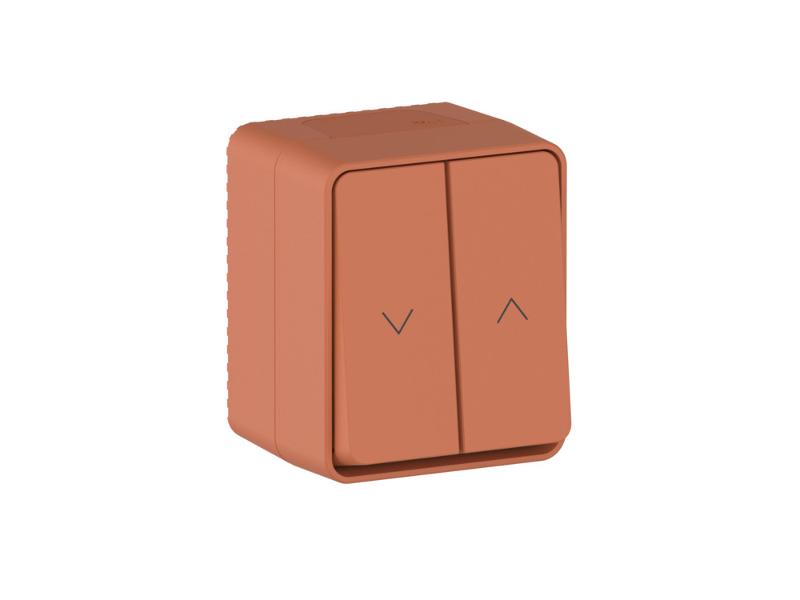 AtlasDesign Profi54 Терракотовый Выключатель 2-клавишный для жалюзи, 2хсх.4