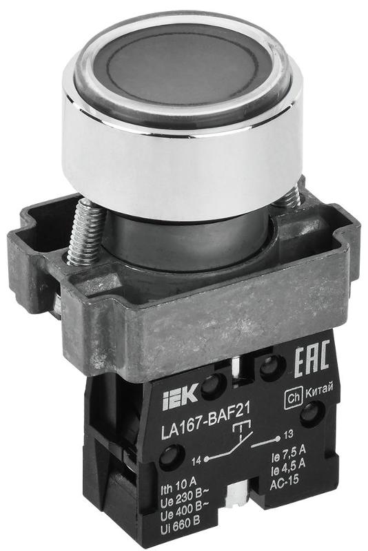 Кнопка LA167-BAF21 d=22мм 1з черная