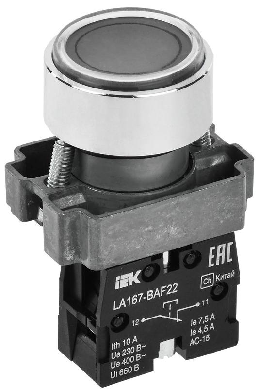 Кнопка LA167-BAF22 d=22мм 1р черная