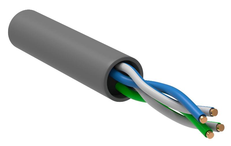 Витая пара U/UTP 5E 24AWG 2PR PVC 1м се…