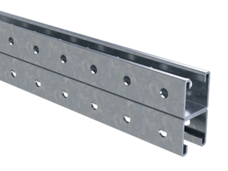 Профиль С-образный двойной 41х41, L400, толщ.2,5 мм, горячеоцинкованный