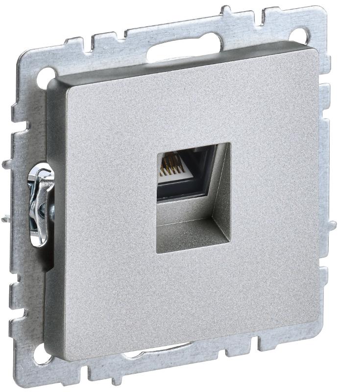 BRITE Розетка компьютерная RJ45 кат.5E РК10-БрА алюминий