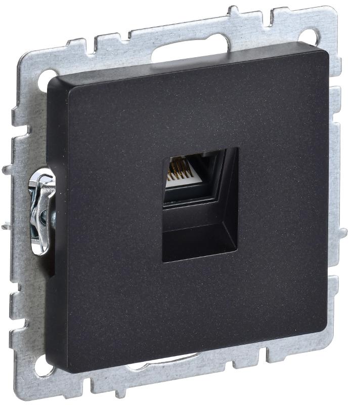 BRITE Розетка компьютерная RJ45 кат.6 РК11-БрЧ черный