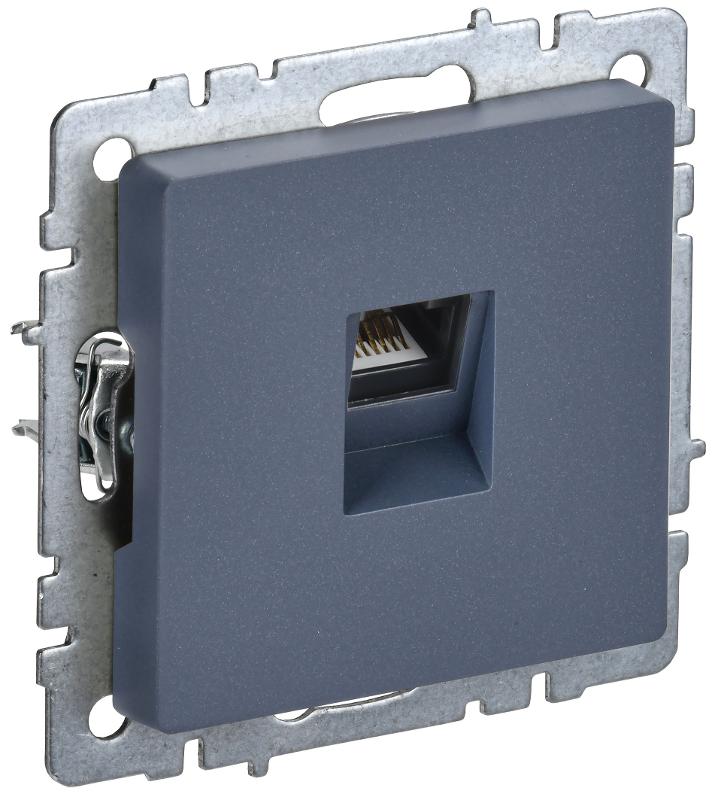 BRITE Розетка компьютерная RJ45 кат.6 РК11-БрМ маренго