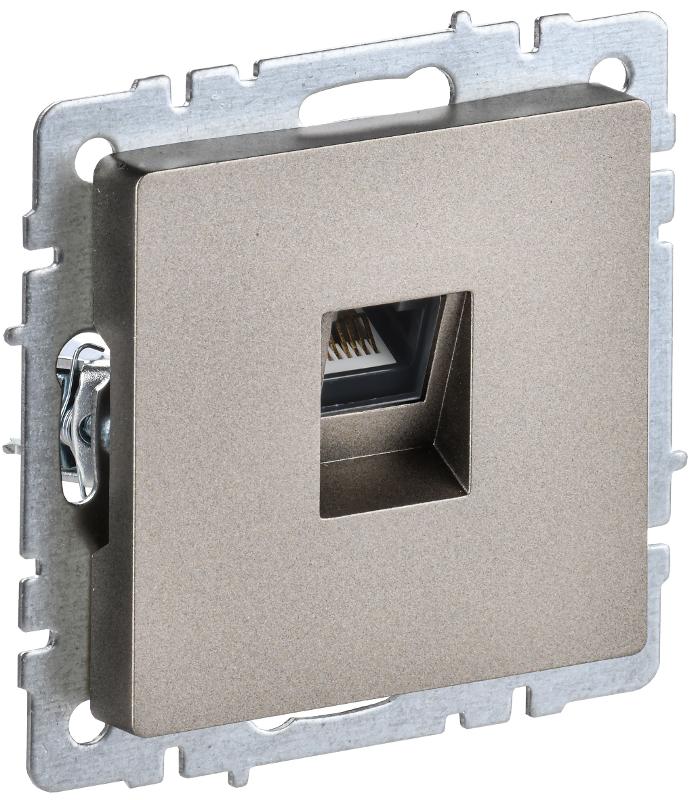 BRITE Розетка компьютерная RJ45 кат.6 РК11-БрШ шампань