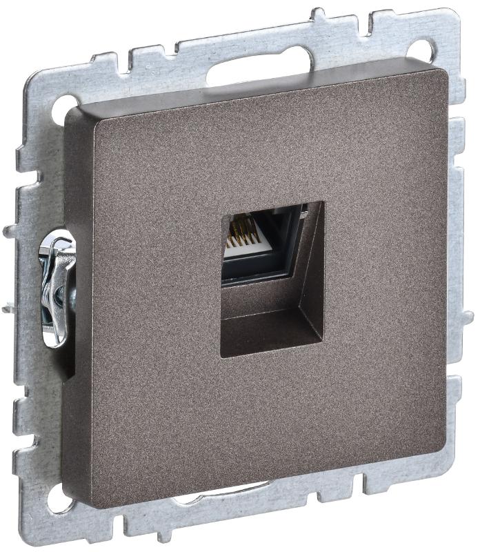BRITE Розетка компьютерная RJ45 кат.6 РК11-БрТБ темная бронза