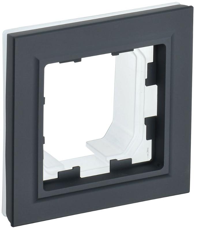 BRITE Рамка 1-ая IP44 РУ-1-БрГ-44 графит